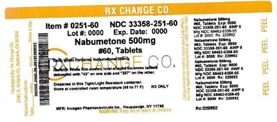 RxChange Co. (33358-251-60) Nabumetone 500mg - RxChange Co. (33358 251 60) Nabumetone 500mg